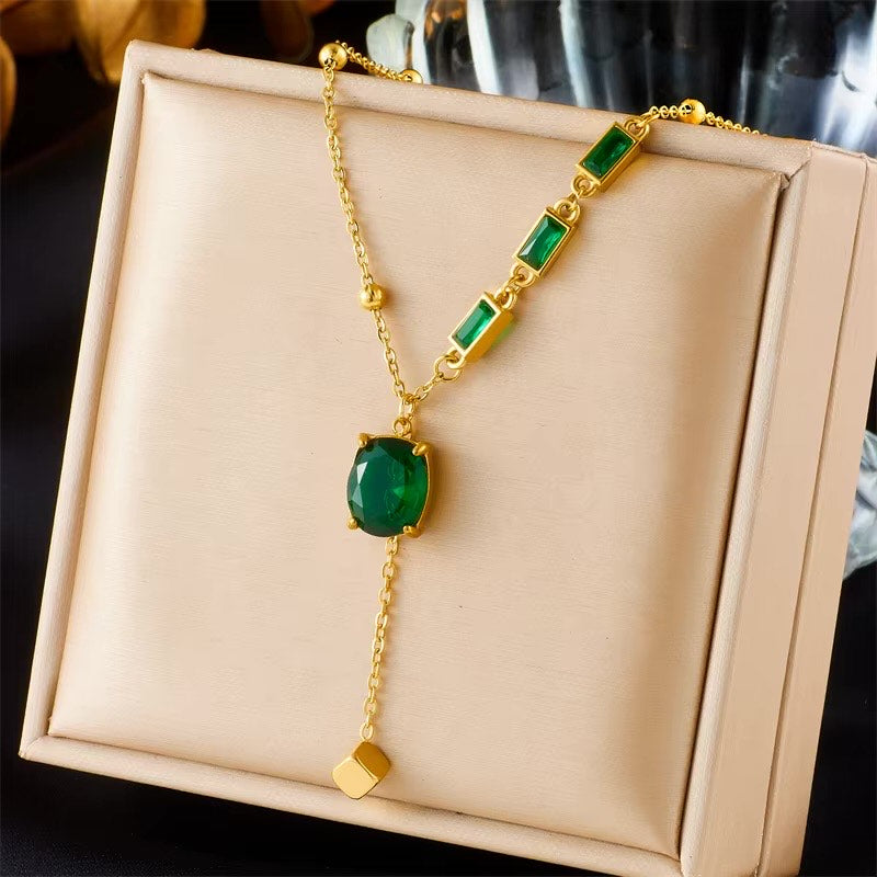 Green Emerald Necklace