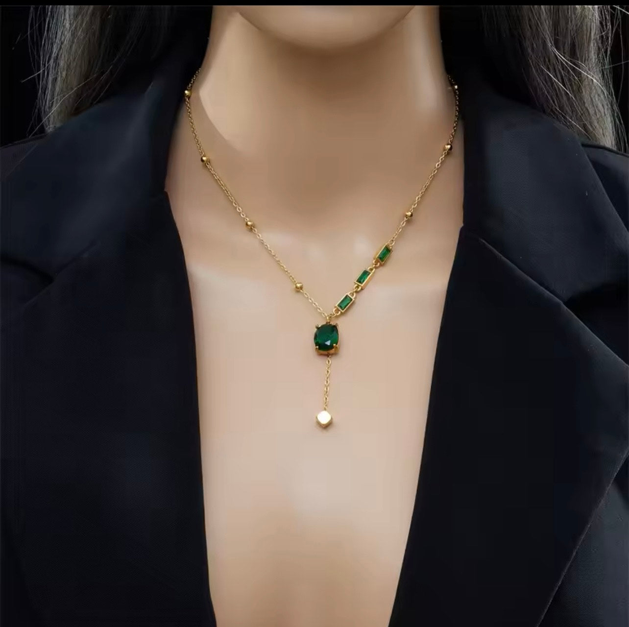 Green Emerald Necklace