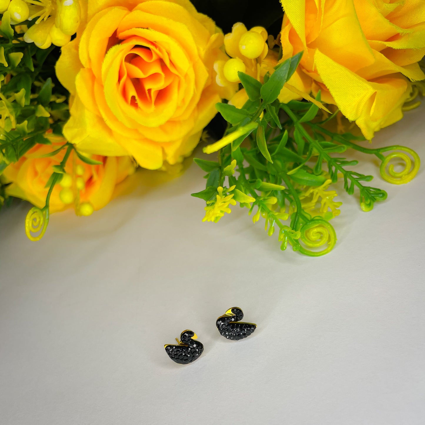 Black Swam earrings